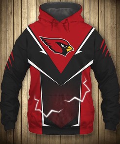 Arizona Cardinals Lightning Graphic 3D Hoodie - Ideal Gift For Fans