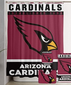 Arizona Cardinals Shower Curtain Set For Sports Fans' Bathroom Decor