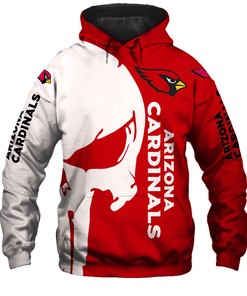Arizona Cardinals Skull Printed 3D Hoodie - Great For Fans