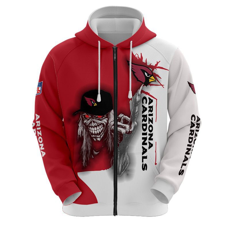 Arizona Cardinals Ultra Death Graphic 3D Hoodie - Great For Halloween