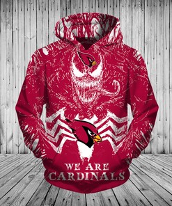 Arizona Cardinals Venom Pullover 3D Hoodie - Awesome Gift For Fans