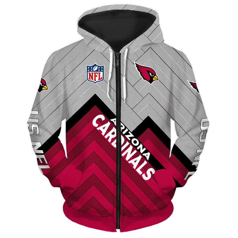 Arizona Cardinals Zip-Up Hoodie - Pullover Hoodie, Gift For Fans!