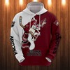 Arizona Coyotes All Over Print Cartoon Graphic Zip Hoodie For Fan