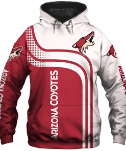 Arizona Coyotes All Over Print Long Sleeve Hoodie 3D Gifts For Fans