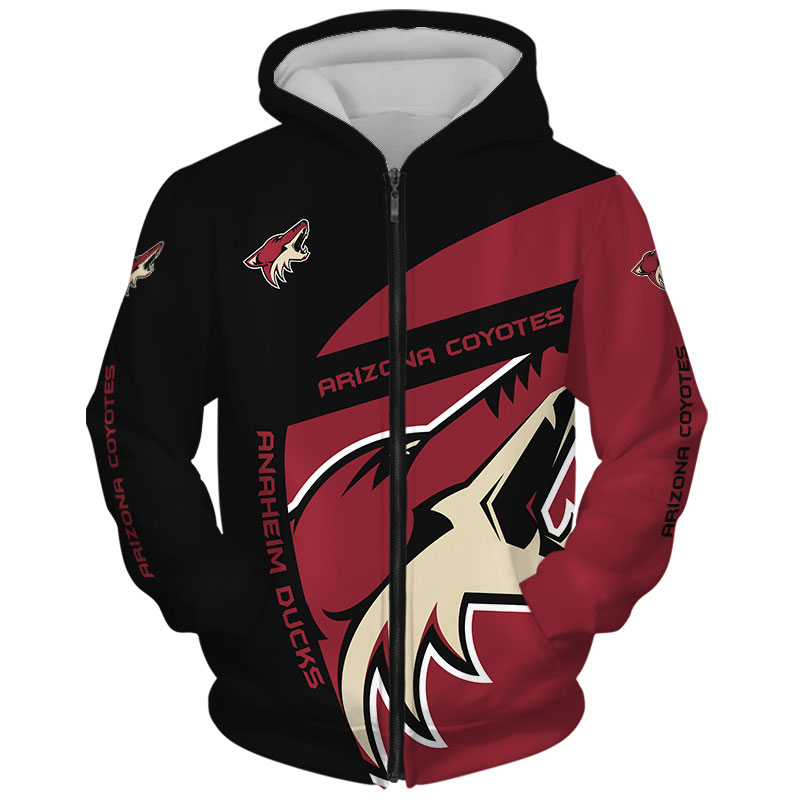 Arizona Coyotes All Over Print Zip Hoodie Gift For Fans