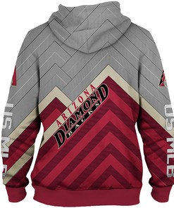 Arizona Diamondbacks All Over Print Baseball Zip Hoodie For Fan Mlb