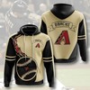 Arizona Diamondbacks All Over Print Zip Hoodie Flame Balls Graphic Gifts For Fans