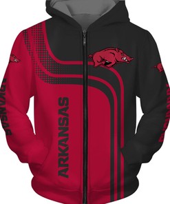 Arkansas Razorbacks All Over Print Pullover And Zip Up Hoodie Gifts For Fans