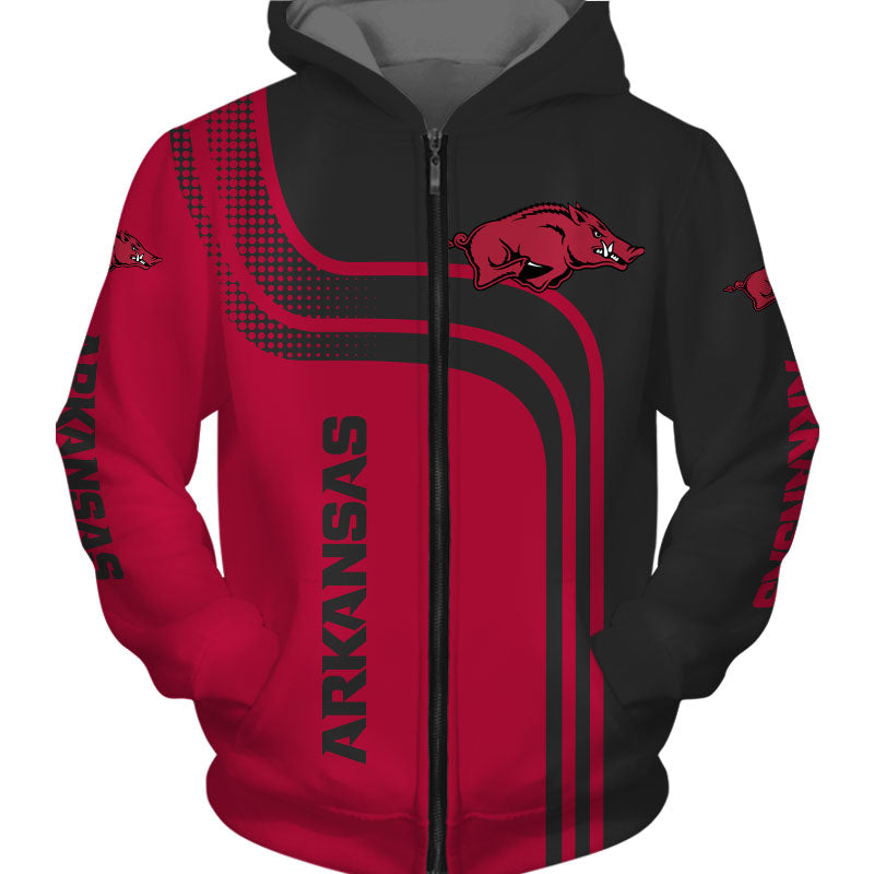 Arkansas Razorbacks All Over Print Pullover And Zip Up Hoodie Gifts For Fans