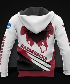 Arkansas Razorbacks All Over Print Zip Hoodie Long Sleeve Gift For Fan