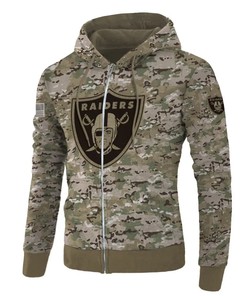 Army Graphic All Over Print Las Vegas Raiders Zip Hoodie Pullover Gift For Fans