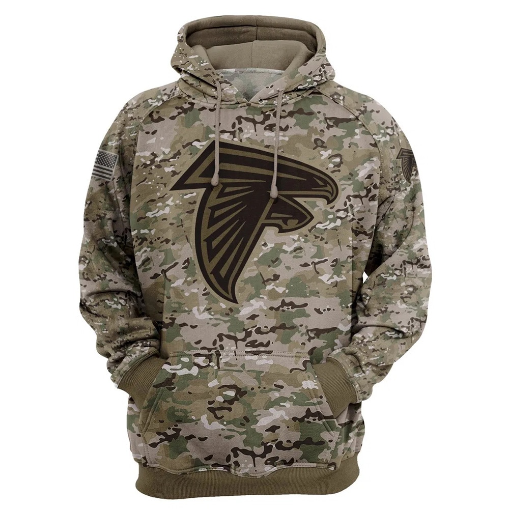 Army Graphic Atlanta Falcons 3D Zip Hoodie Pullover For Fans