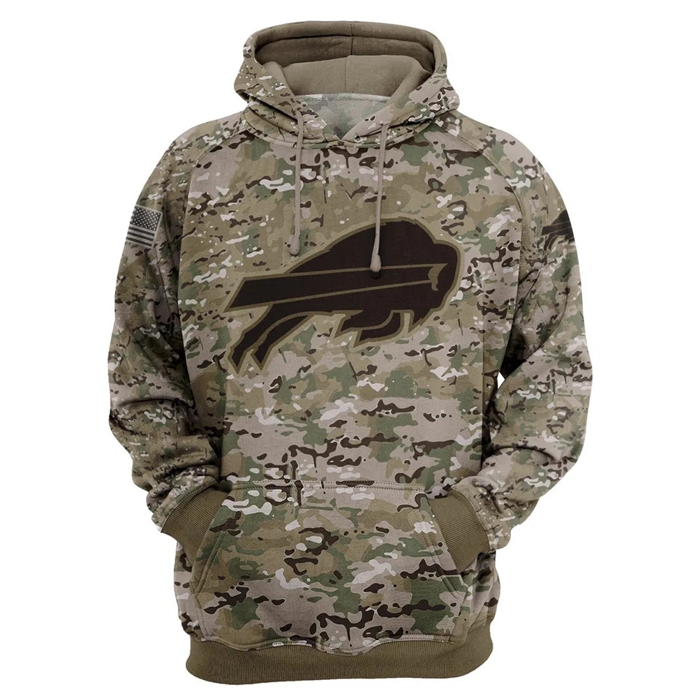 Army Graphic Buffalo Bills Hoodie With Zip Hoodie Pullover Gift For Fans