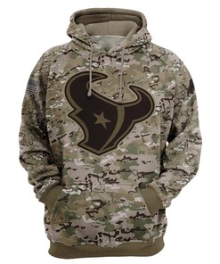 Army Graphic Houston Texans Hoodie With All Over Print And Zip Pullover, Ideal For Fans