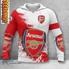 Arsenal Fc All Over Printed 3D Hoodie - Perfect For Football Enthusiasts