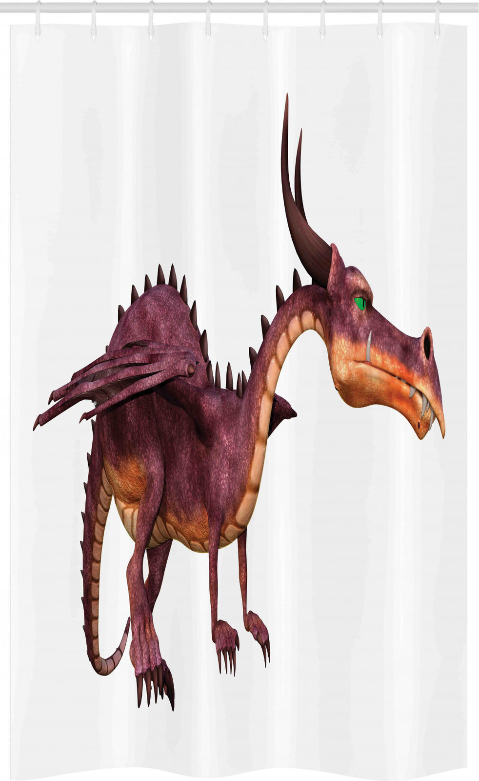 Art Creature Dragon Shower Curtain Stall