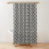 Art Deco Fan Pattern Shower Curtain - Geometric Classic Design Home Bathroom Decorations
