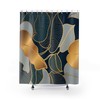 Art Deco Floral Shower Curtain - Custom Durable Fabric