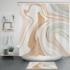 Art Deco Marble Shower Curtain - Geometric Bathroom Decor