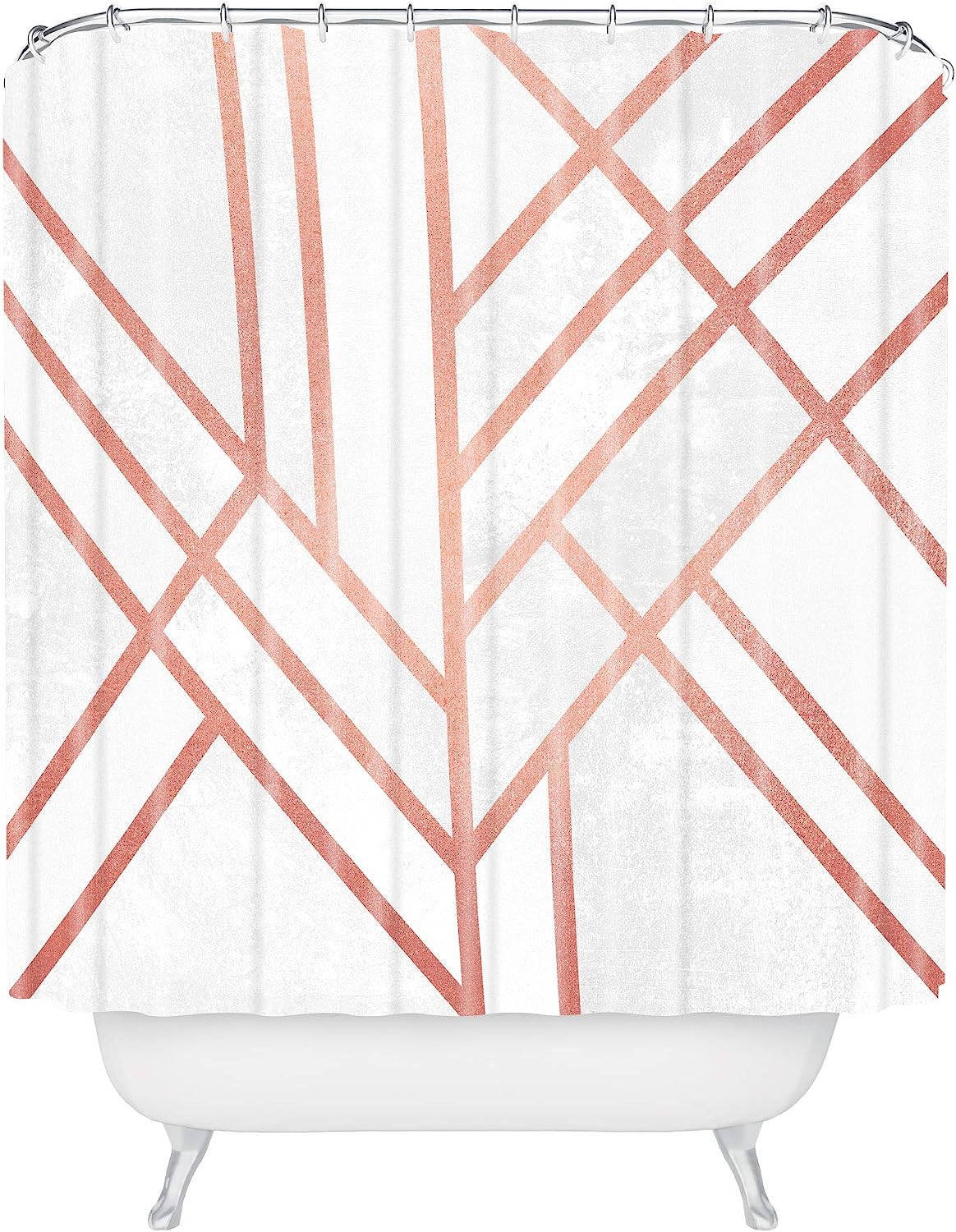 Art Deco Rose Gold Shower Curtain By Elisabeth Fredriksson For Chic Bathrooms