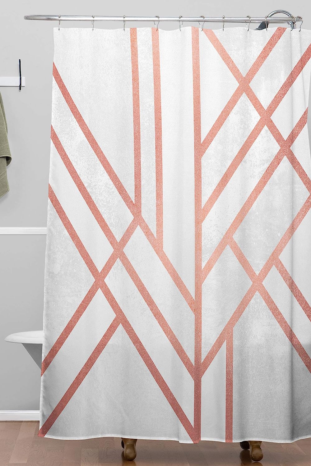 Art Deco Rose Gold Shower Curtain By Elisabeth Fredriksson For Chic Bathrooms - Image 2