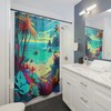 Art Nouveau Beach Scene Shower Curtain for a Luxurious and Elegant Bathroom Decor