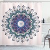Art Peacock Print Mandala Shower Curtain for Elegant Bathroom Decor