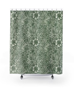 Art Shower Curtain With William Morris Design: Elevate Your Bathroom Decor With This Elegant Piece