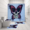 Art Skull Moth Butterfly Print Shower Curtain - Gothic Insect Design