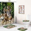 Art Toucan Palm Leaf Animal Shower Curtain - Tropic Vibes