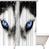 Artbones Blue Eyes Husky Wolf Dog Shower Curtain - Animal Lovers Bathroom Decor