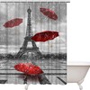 Artbones Eiffel Tower Paris Shower Curtain - Romantic Cityscape Design