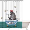 Artbones Gorilla Animal Shower Curtain - Jungle King Design