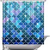 Artbones Mermaid Fish Scale Shower Curtain - Underwater Fantasy Bathroom Decor