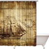 Artbones Nautical Sailing Boat Shower Curtain - Seafaring Bathroom Decor