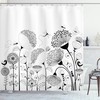 Artful Shower Curtain with Nature Pattern & Colorful Butterflies Print for a Whimsical and Charming Bathroom Decor