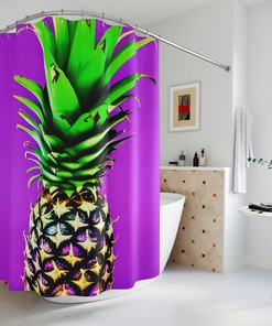 Artistic Botanical Fruit Pineapple Shower Curtain