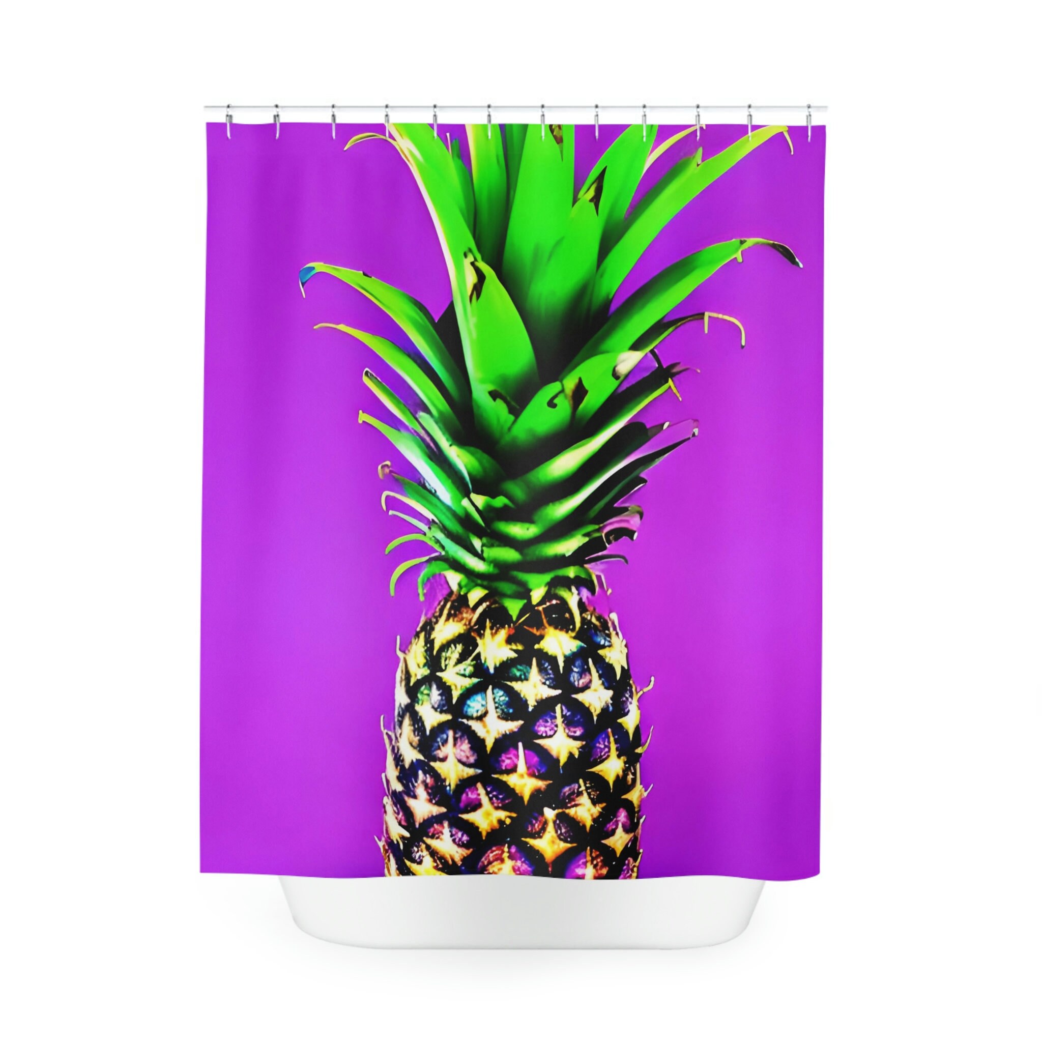 Artistic Botanical Fruit Pineapple Shower Curtain