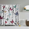 Artistic Butterfly Shower Curtain - Nature Lovers Design With Cute And Modern Decor To Enhance Your Modern Bathroom