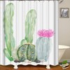 Artistic Cactus Collection Shower Curtain for Boho Bathroom Decor