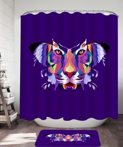 Artistic Colorful Butterfly Tiger Shower Curtain - Nature Inspired