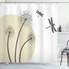 Artistic Dandelions Spring Dragonfly Shower Curtain For Your Refreshing Bath