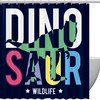 Artistic Dinosaur Shower Curtain For A Creative Bathroom
