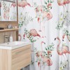 Artistic Flamingo Shower Curtain For A Chic Bathroom