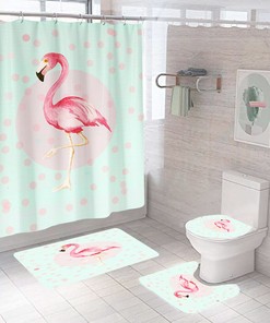 Artistic Flamingo Shower Curtain For A Unique Bathroom