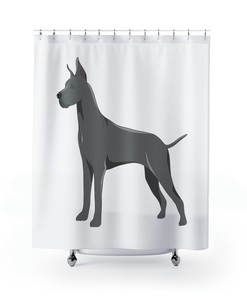 Artistic Great Dane Printed Shower Curtain For Dog Lover Gifts
