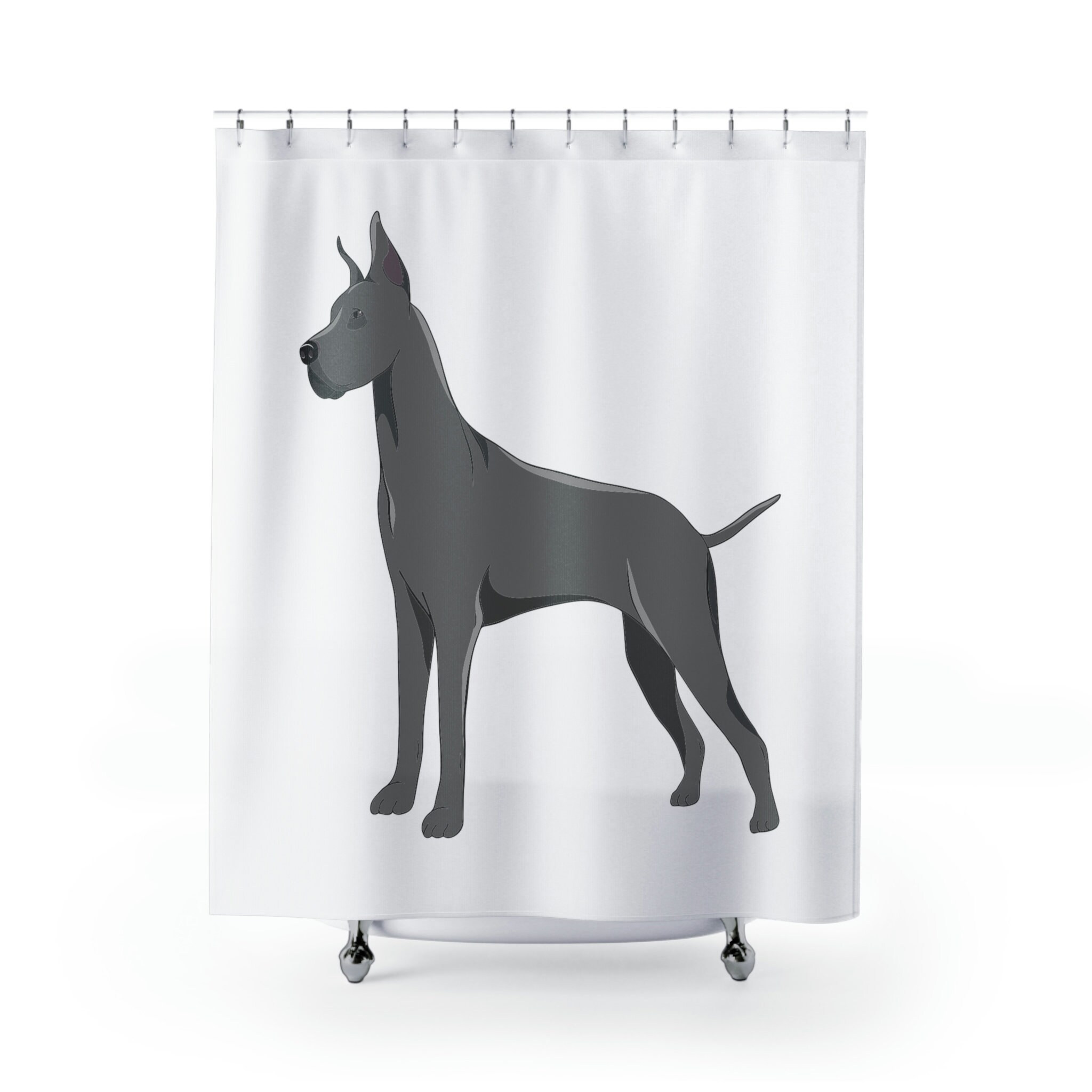 Artistic Great Dane Printed Shower Curtain For Dog Lover Gifts