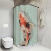 Artistic Koi Fish Shower Curtain for Decorative Bathroom, Resistant to Mold and Mildew
