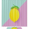 Artistic Lemon Green Shower Curtain Colorful Addition to Your Bathroom