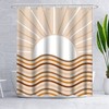 Artistic Minimalist Geometric Mountain Sunset Mid Century Modern Boho Shower Curtain 